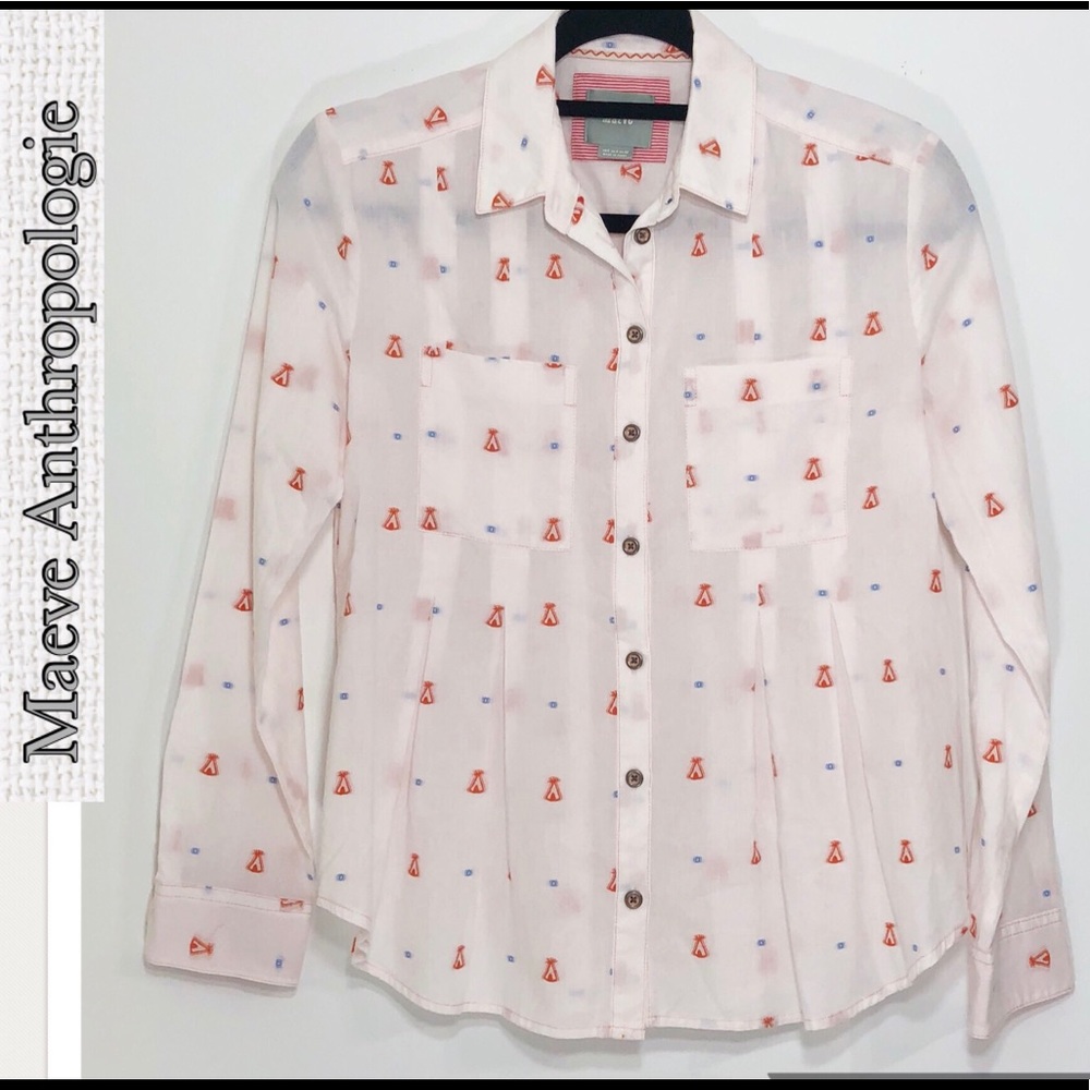 Maeve Anthropologie Miette Button Down Shirt